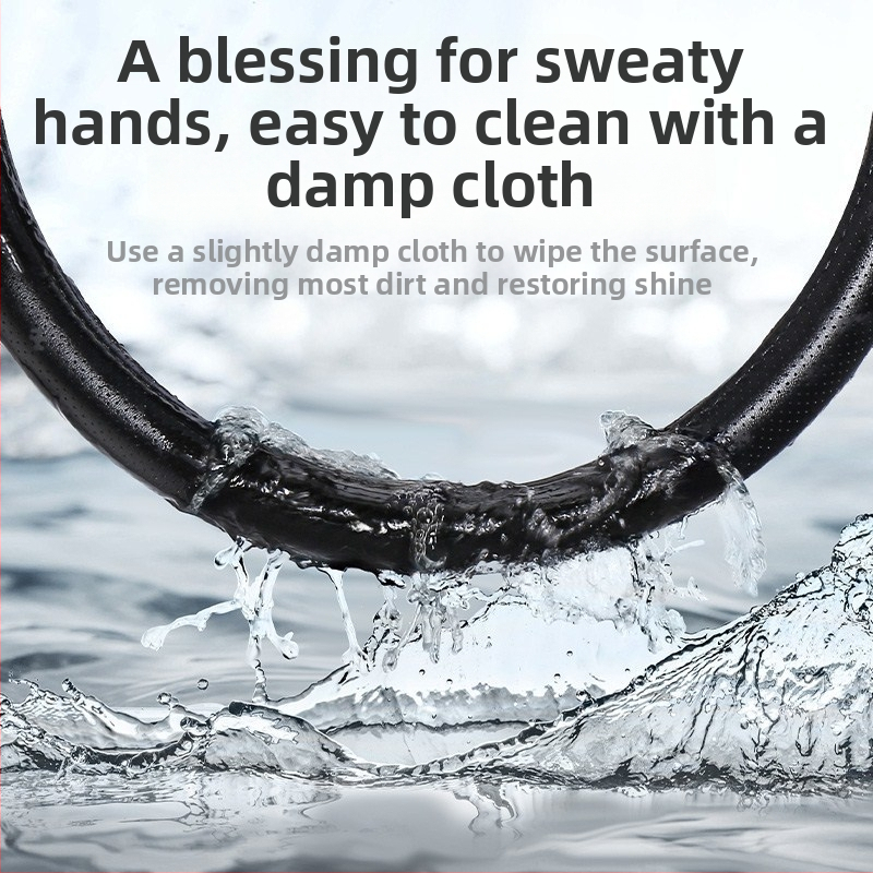 Калъф за волан от естествена кожа, ръчно пришит, спортен стил, универсална съвместимост