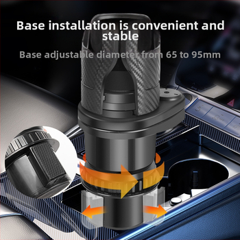 Sukamas dviejų sluoksnių puodelių laikiklis automobilių centrinėje konsoleje su padėklu – ABS, 123 modelis, prietaisų skydelis