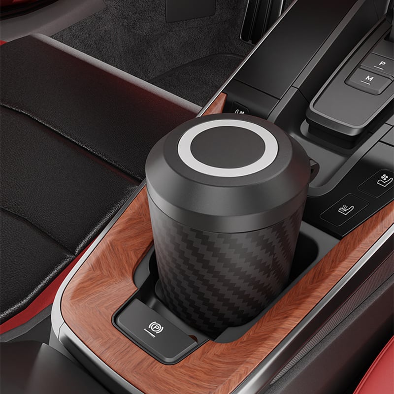 Automobilio peleninė su anglies pluošto raštu, universalus modelis, plastikinis korpusas, ugniai atsparus dangtelis