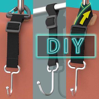 Automašīnas sēdvieta pakaramo lenta ar nerūsējošiem āķiem, regulējama