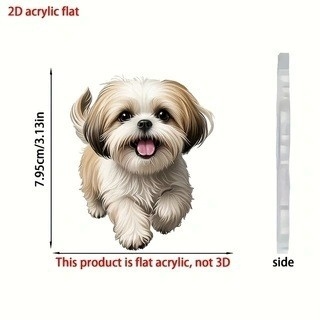 Pritaikomas akrilo šuns automobilio vidaus papuošalas, karikatūrinio stiliaus