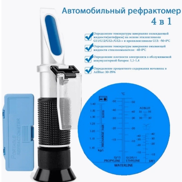 HR30 Διαγνωστικός ανιχνευτής αυτοκινήτων — όλα σε ένα: μετρητής ουρίας, μετρητής σημείου πήξης, ρεφρακτομέτρο για αντιψυκτικό και υγρό υαλοκαθαριστήρων