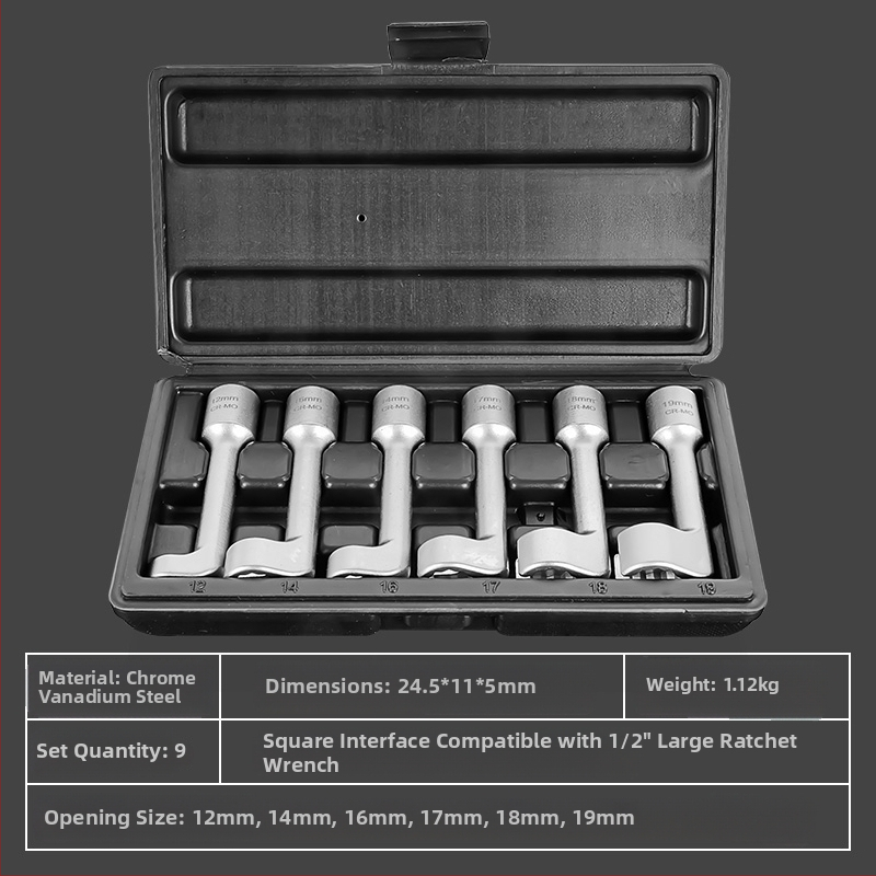 Krom-vanadijevo čelični šestoukutni ključ za cijev dizelskog ubrizgavanja s pristupom senzoru kisika