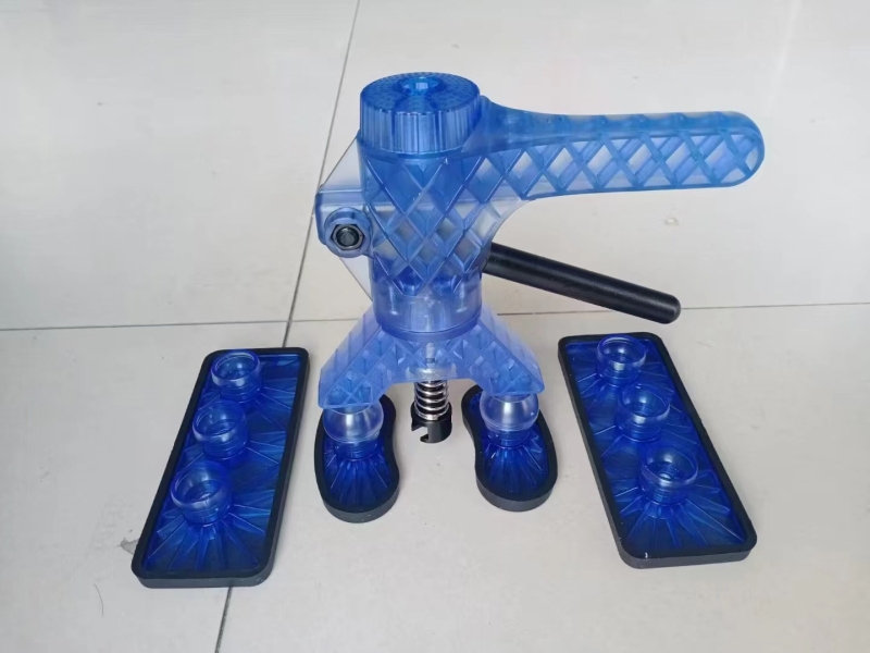 Automobilio įdubų taisymo įrankis - skaidrus traukimo įrankis su siurbimo puodeliu ir replėmis