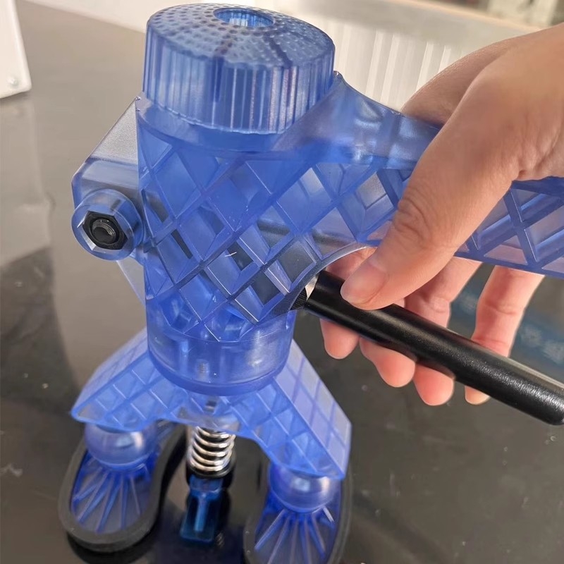 Automobilio įdubų taisymo įrankis - skaidrus traukimo įrankis su siurbimo puodeliu ir replėmis