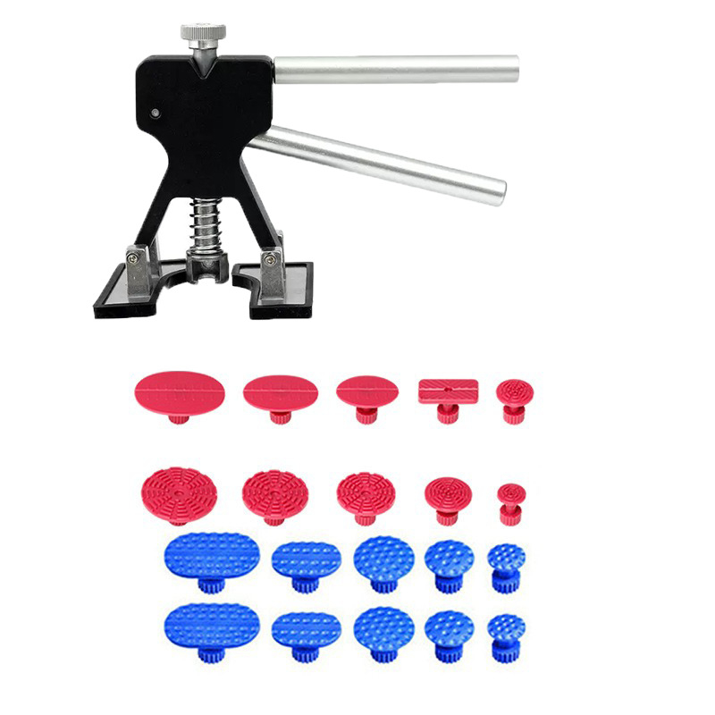 Σετ επισκευής βαθουλωμάτων αυτοκινήτου με αντλία αναρρόφησης και 20 μαξιλαράκια – κράμα + πλαστικό, Short Horse