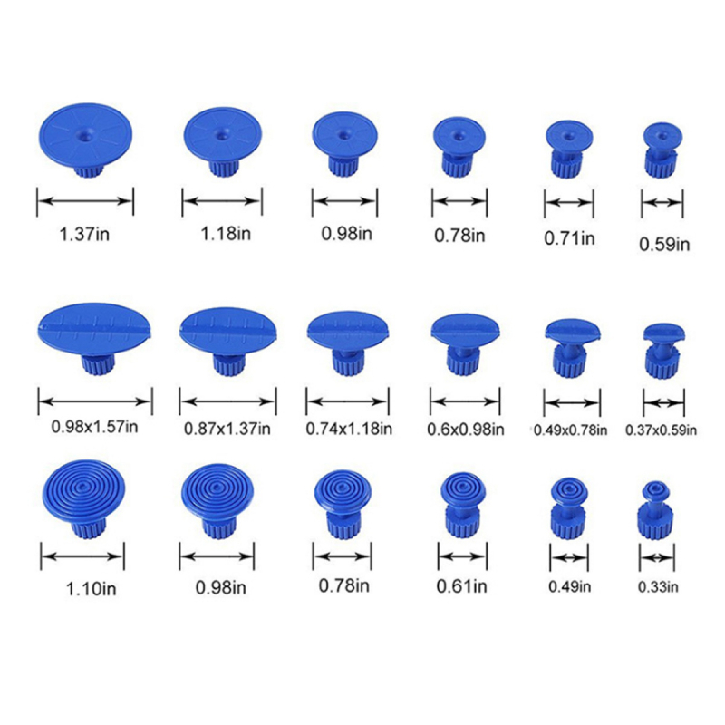 Σετ επισκευής βαθουλωμάτων αυτοκινήτου με αντλία αναρρόφησης και 20 μαξιλαράκια – κράμα + πλαστικό, Short Horse