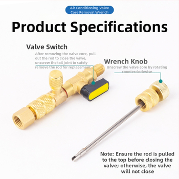 LW εργαλείο αποσυναρμολόγησης πυρήνα βαλβίδας κλιματιστικού από ορείχαλκο – σετ 23 τεμαχίων για οικιακή χρήση