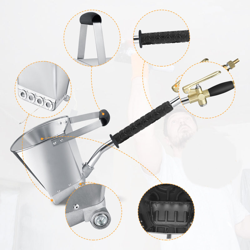 GEYE DW-55 pneumatinė beorė purškimo pistelė cemento morteriui – pramoniniam padengimui, maksimali srovė 1,5 N/S, tuščios apkrovos srautas 632