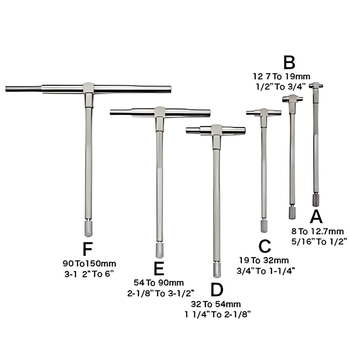 HUOTO Vernier matavimo įrankis vidiniam skersmeniui, reguliuojamas ištraukiamas vidinis skersmens matavimo įrankis, diapazonas 8-150 mm, apvalios galvos skylės matavimo įrankis