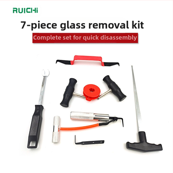 Ruichi 7-τεμάχιο σετ για αποσυναρμολόγηση και συναρμολόγηση παρμπρίζ, από 45# χάλυβα, σειρά Glass Broach, πολυλειτουργικό εργαλείο αυτοκινήτου για γυαλί