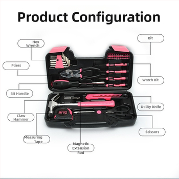 Σετ εργαλείων 36 τεμαχίων, ανθρακούχος χάλυβας, χειροκίνητα εργαλεία οικιακής επισκευής