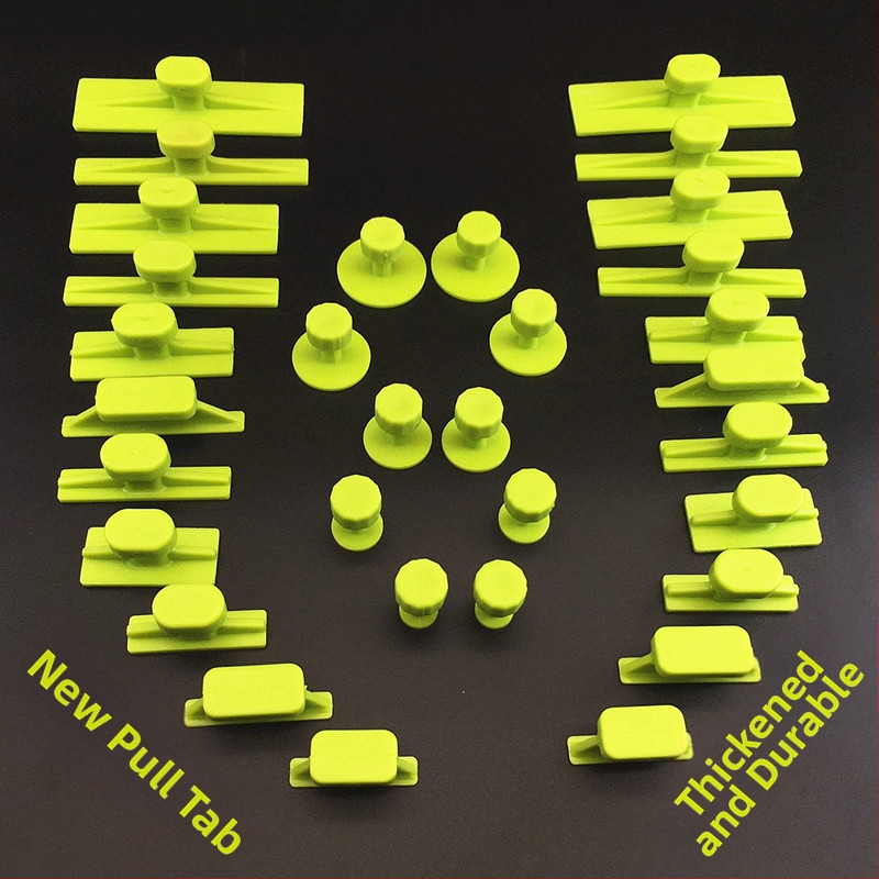 Комплект за ремонт на вдлъбнатини по автомобил с уплътнение за вакуумна чашка, лепилна пръчка и държател за лепило - 16 части