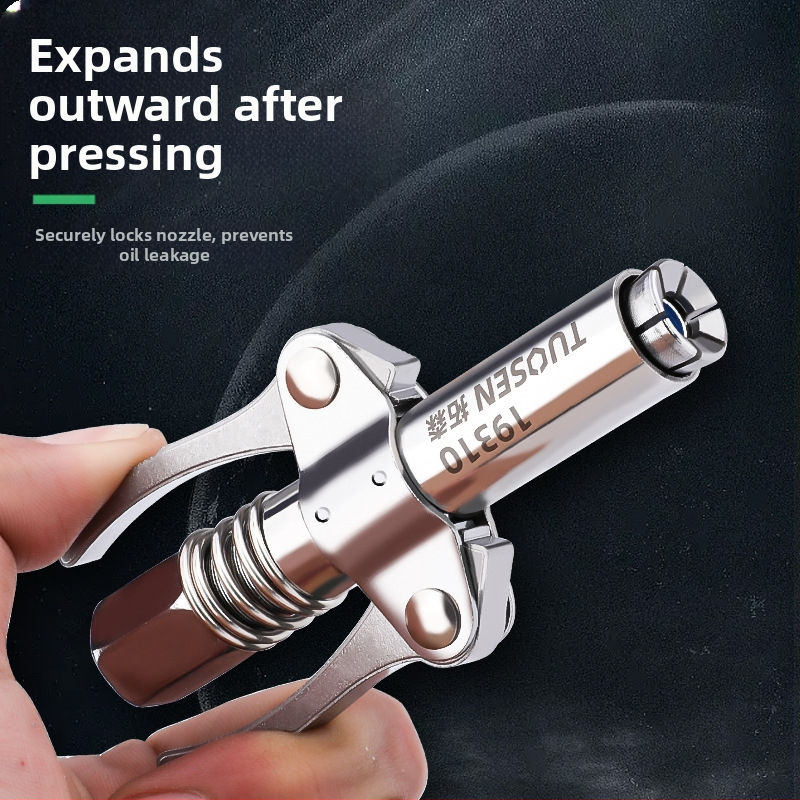 Topson Универсален накрайник за пистолет за мазнини, двойна дръжка, ръчна работа, високо налягане