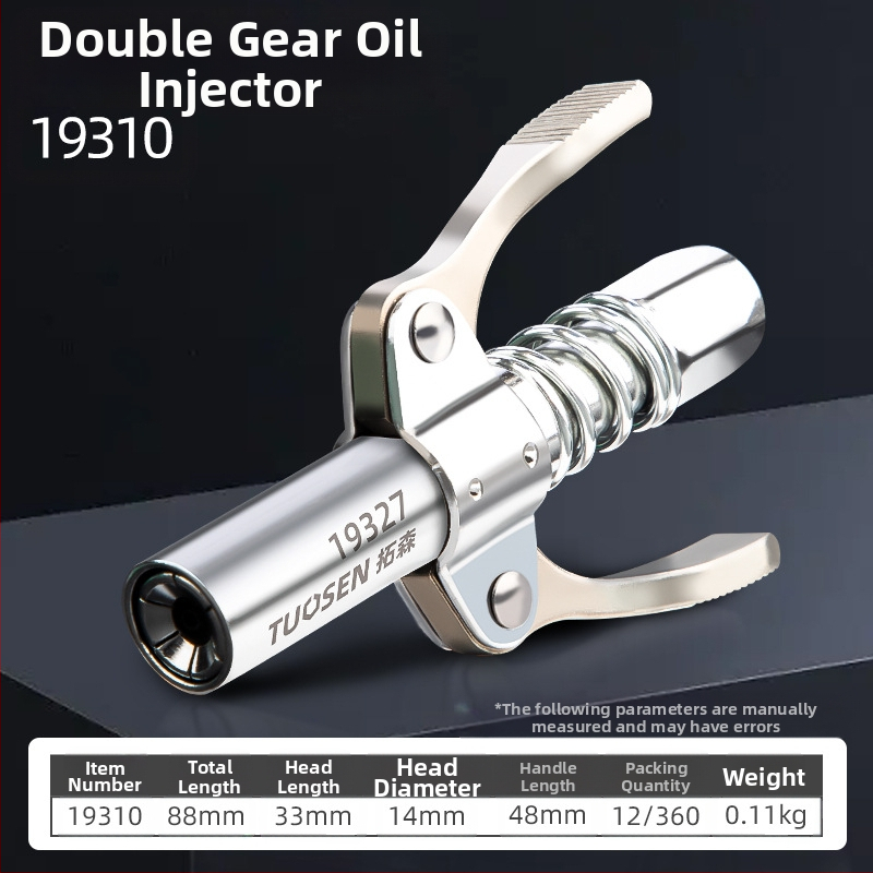 Topson Πανευρύς ακροφύσιο πιστόλου γράσου με διπλό χερούλι, χειροκίνητη λειτουργία, υψηλής πίεσης