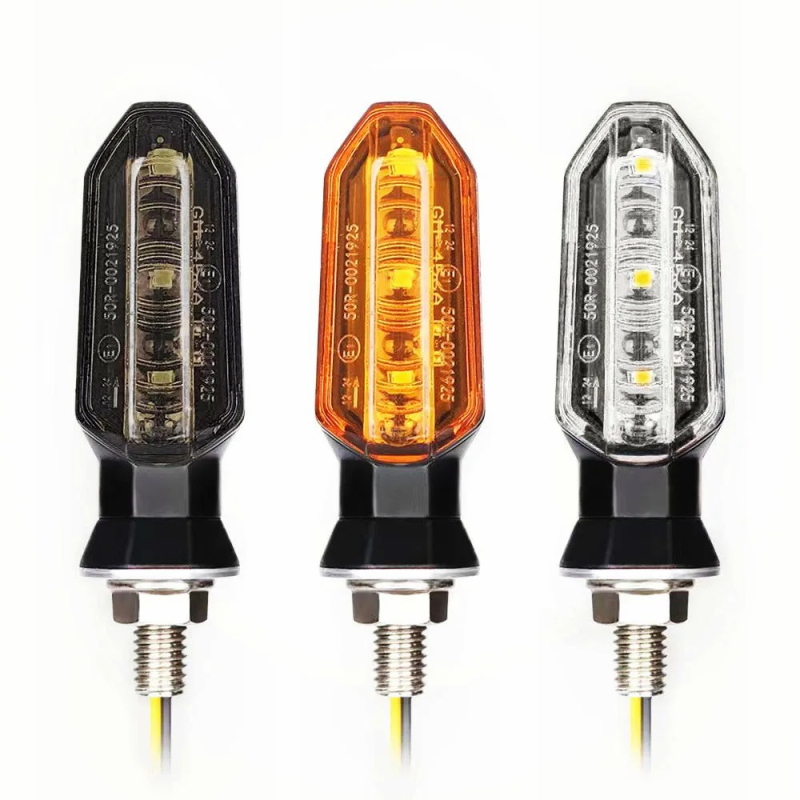 Motocikla pagrieziena signāla luktura ar 3 LED – 12V, 2.6W, SRK-13