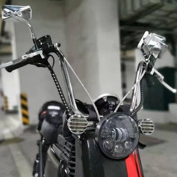 Τιμόνι μοτοσικλέτας - καθολικό παχύτερο σε ρετρό στυλ Harley, ανυψωμένος σχεδιασμός