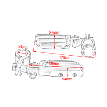Πετάλι μοτοσικλέτας — πίσω βάση στερέωσης πεταλιού για Harley Sportster XL883/1200, πόδι επιβάτη