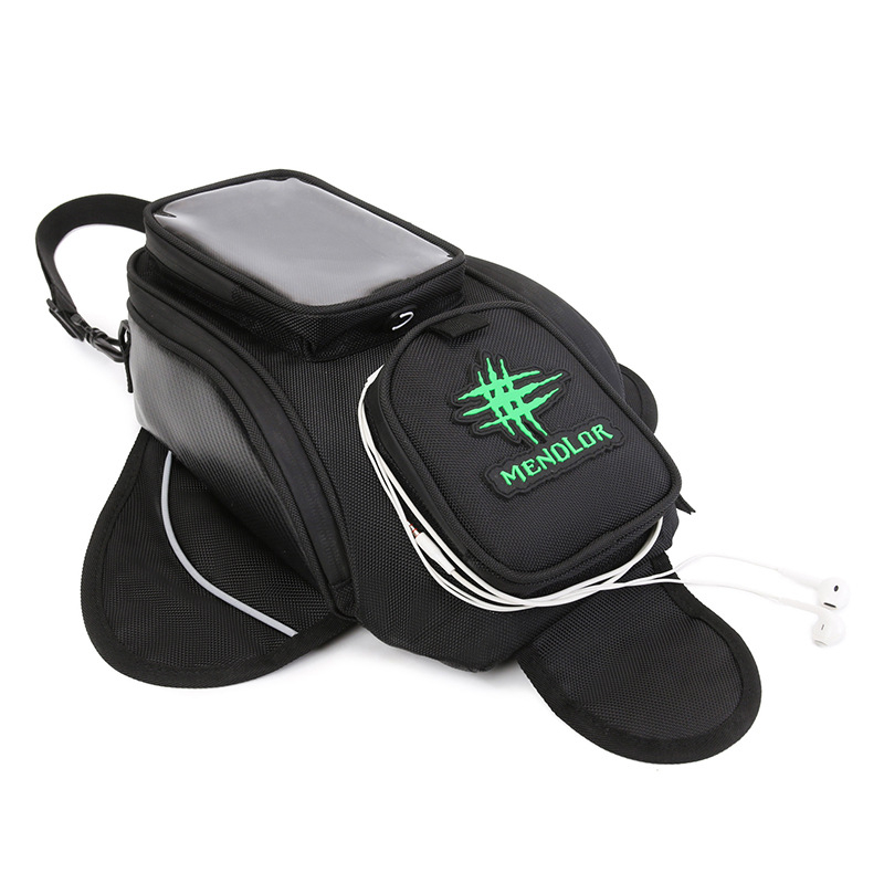 Τσάντα ρεζερβουάρ μοτοσικλέτας, αδιάβροχη αποσκευή με οπή για ακουστικά, μαγνητικό κλείσιμο, τσάντα πλοήγησης με μεγάλη οθόνη, δυνατότητα προσαρμογής