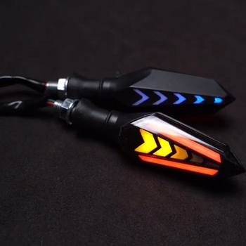 Motocikla LED pagrieziena signāls, divpusējs (12V, 5W, LED)