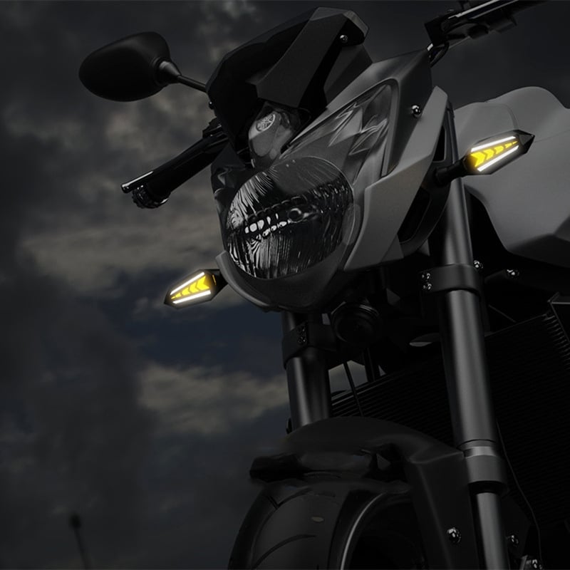 Motocikla LED pagrieziena signāls, divpusējs (12V, 5W, LED)