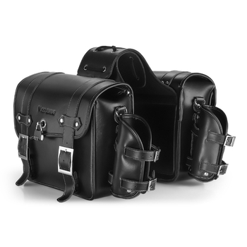 West Rider motociklo šoninė krepšys su retro dviejų pusių dizainu, PU+EVA medžiaga, 16L talpa, modelis YP0707328