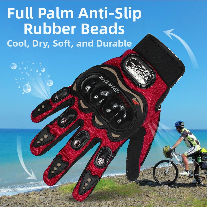 PRO-BIKER Dospelé Motocyklové Rukavice — Cyklistické Rukavice (Materiál: pletenina; Použitie: Rukavice na bicykel; Značka: PRO-BIKER)