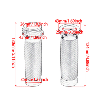 Retro RSD motociklo stūres gaubtas, suderinamas su Harley, 25 mm skersmuo, aliuminio lydinys