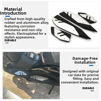 Αλουμινένιο αντιολισθητικό πέλμα πεταλιού για Yamaha XMAX300 (2017–2024) — μη φθαρτή εγκατάσταση