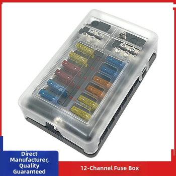 Πίνακας ασφαλειών για γιοτ και τροχόσπιτα, 12 θέσεων με αγωγό M6, προσαρμόσιμος, φλογοανθεκτικό νάιλον και χαλκό (12 θέσεων; αγωγός M6; φλογοανθεκτικό νάιλον και χαλκό; προσαρμόσιμος)