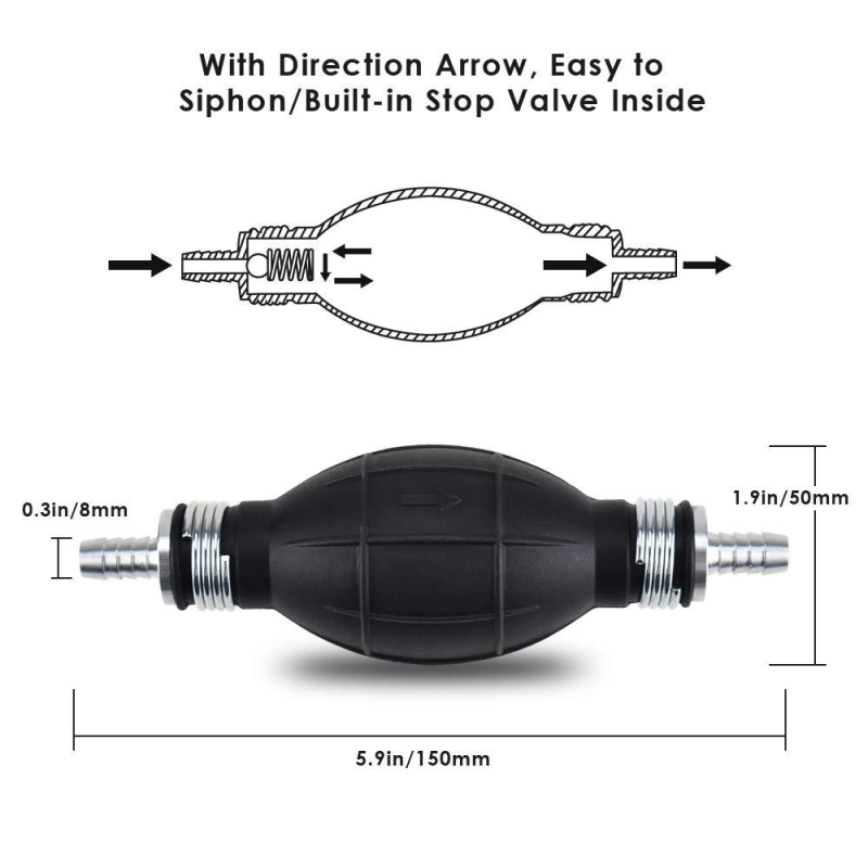 Χειροκίνητος σωληνας άντλησης λαδιού με βαλβίδα μονής κατεύθυνσης, PVC σωλήνας πλήρωσης, μάρκα Shang Chi
