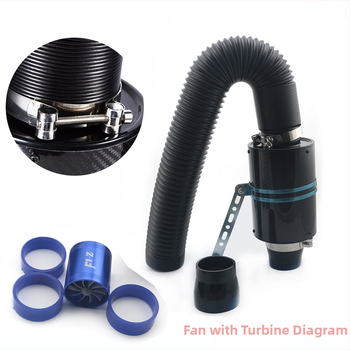 AF021 Σετ εισαγωγής αέρα αυτοκινήτου - υψηλής ροής από ανθρακονήματα, με κόλλα, συμβατό με General μοντέλα