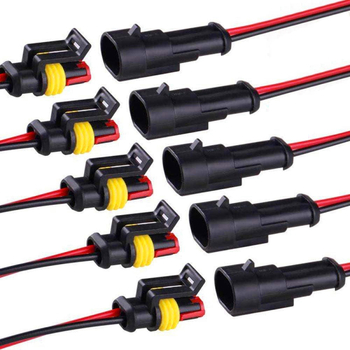 ZYLW Conector impermeabil pentru cabluri 16 AWG – pentru autoturisme, camioane, marină și alte instalații de cablaj (set de 5)