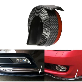 Карбонов преден спойлер за автомобил, декоративна лента против удар, универсално приложение, устойчива на високи температури