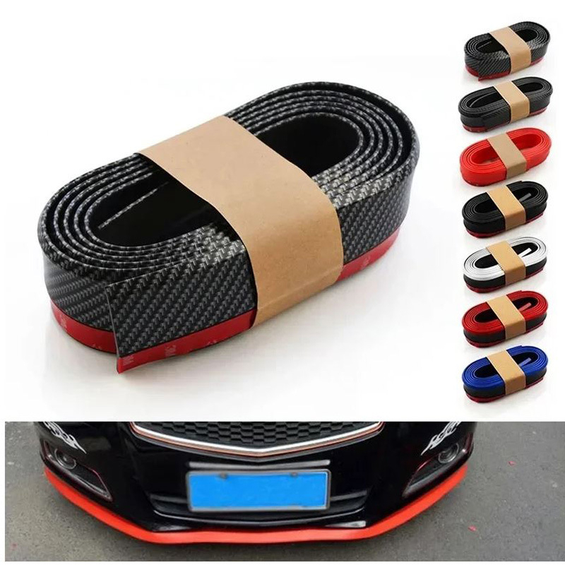 Карбонов преден спойлер за автомобил, декоративна лента против удар, универсално приложение, устойчива на високи температури