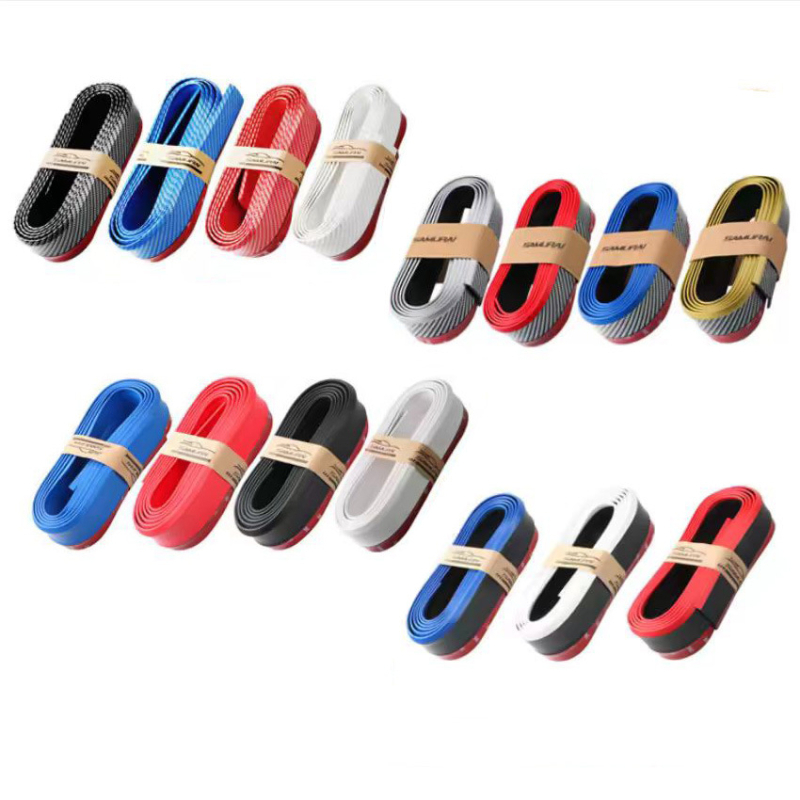 Карбонов преден спойлер за автомобил, декоративна лента против удар, универсално приложение, устойчива на високи температури