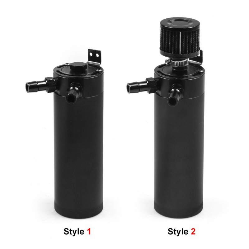 Алуминиев сплав автомобилен уловител за масло, удължен, с два отвора, въздушен филтър и дренажен клапан