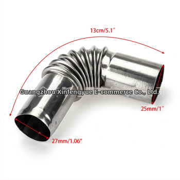 Ανοξείδωτος σωλήνας θέρμανσης-αερισμού αυτοκινήτου για εξάτμιση με 2 σφιγκτήρες, προσαρμόσιμος