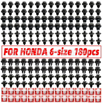 Honda Civic, Accord, CR-V számára lökhárító klipek készlet – 180 darab, 6 típus, PPC nylon műanyag
