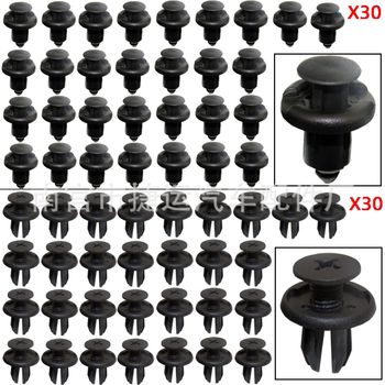 Σετ κλιπ προφυλακτήρα για Honda Civic, Accord, CR-V – 180 τεμάχια, 6 τύποι, PPC νάιλον πλαστικό