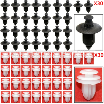 Σετ κλιπ προφυλακτήρα για Honda Civic, Accord, CR-V – 180 τεμάχια, 6 τύποι, PPC νάιλον πλαστικό