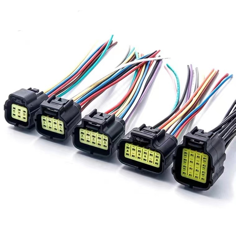 Automobilinis jungtis 1.8 vandeniui atspari su laidu, 2 polių kištukas (vyriškas ir moteriškas), modelis D2, Jiangyu auto parts prekė, 300V, 300W