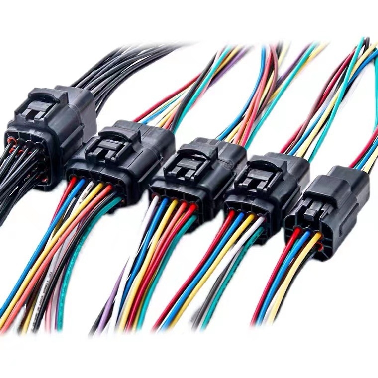 Automobilinis jungtis 1.8 vandeniui atspari su laidu, 2 polių kištukas (vyriškas ir moteriškas), modelis D2, Jiangyu auto parts prekė, 300V, 300W