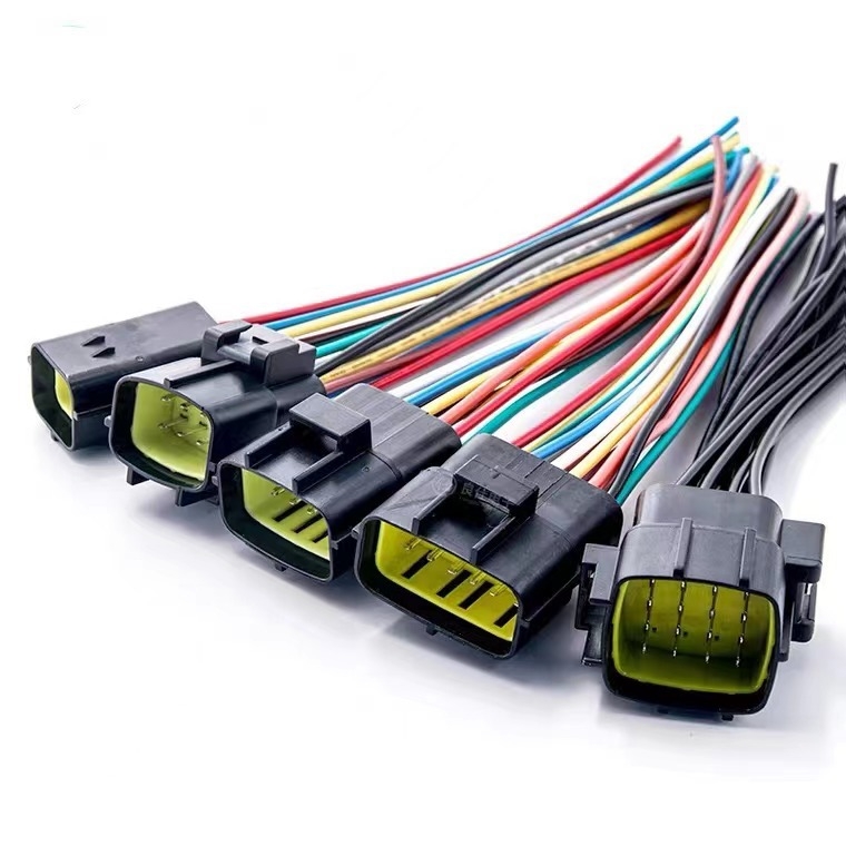 Automobilinis jungtis 1.8 vandeniui atspari su laidu, 2 polių kištukas (vyriškas ir moteriškas), modelis D2, Jiangyu auto parts prekė, 300V, 300W