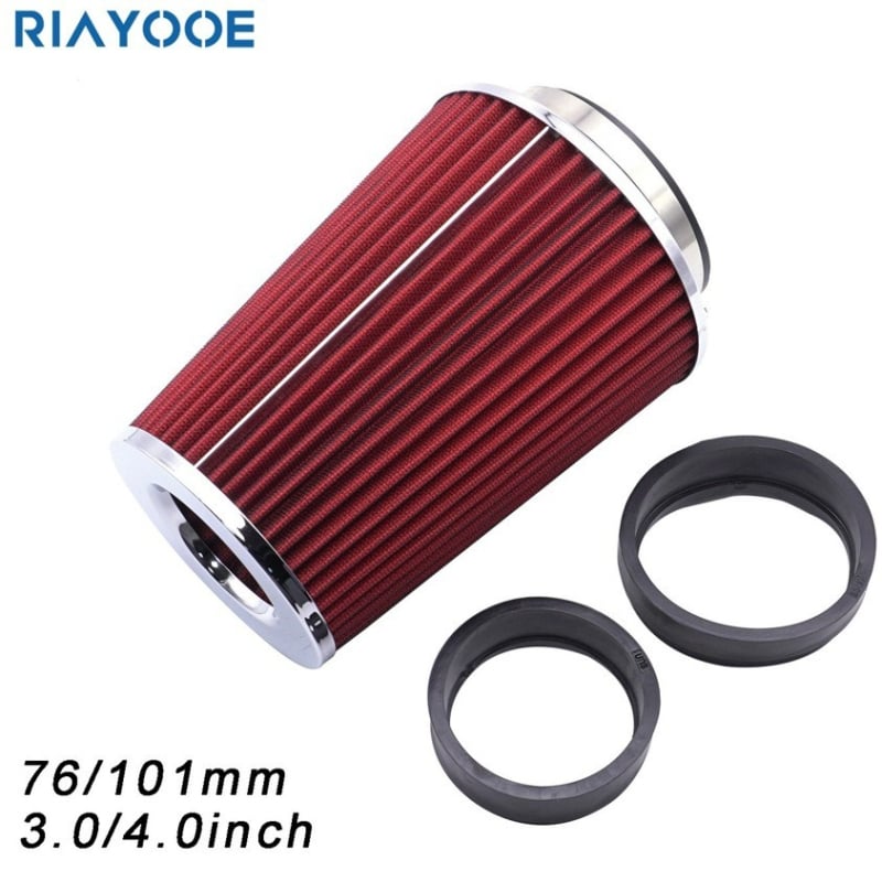 Automobilio oro filtras su grybų galvute, didelio srauto, universalus modelis, XH-UN092, įsiurbimo vamzdo skersmuo 3 coliai