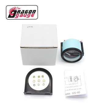 Automobilio voltmetras DRAGON GAUGE 2014BB, 12V, plastikinis korpusas, skirtas automobiliams, lenktynėms ir modifikuotiems transporto priemonėms