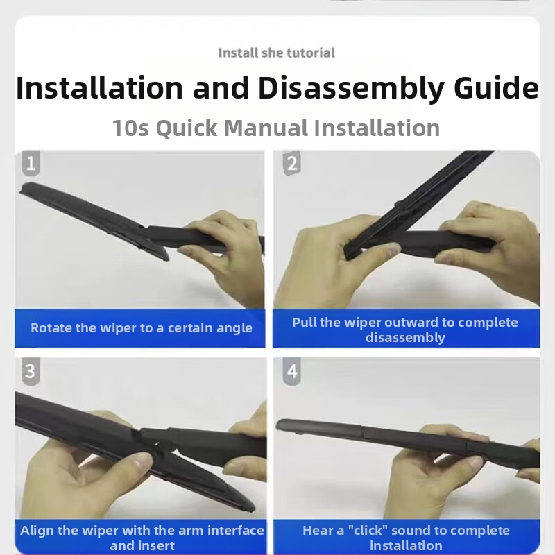 Tsannuo безрамков заден чистач, гума