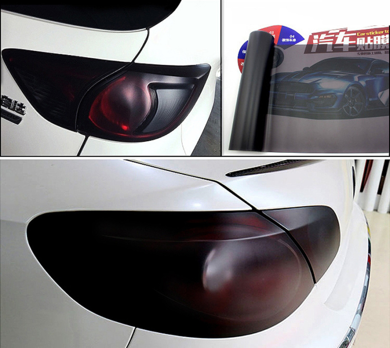 Folie de schimbare a culorii farurilor auto, model smoked, material PVC, grosime 0,09 mm, montaj cu adeziv