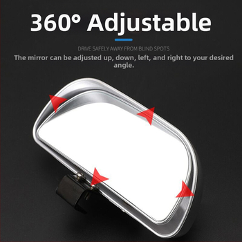 HDELF Задно огледало за автомобил с допълнително огледало за слепи зони, широко зрително поле, регулируем ъгъл