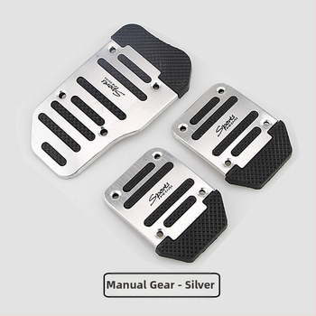 Automobilio pedalų komplektas iš aliuminio lydinio (3 dalys) mechaninei pavarų dėžei – dujų pedalas, stabdžio pedalas, sankabos pedalas – pritaikytas apdirbimas, Inscription